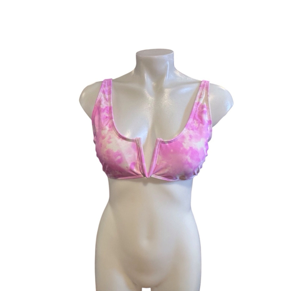 California Waves Other - Women's California Waves Bikini Top, Size xl, Pink Print sw21